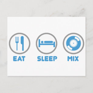 Postal Comer, dormir, mezclar de nuevo - Decoración music