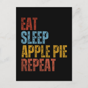 POSTAL COMER DORMIR PASTEL DE MANZANA REPETIR
