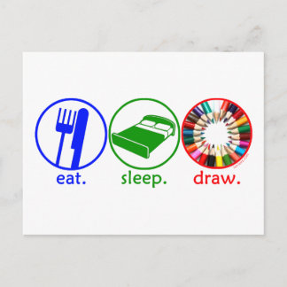 Postal Comer el dibujo del sueño