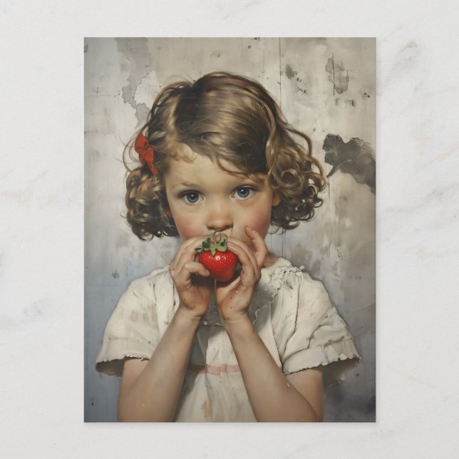 Postal Comer fresa (Anverso)