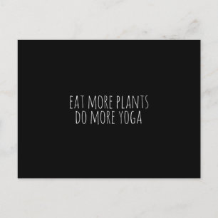 Postal Comer más plantas hace más yoga-vegano-vegetariano