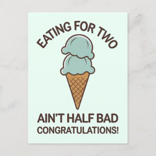 Postal Comer para dos no está nada mal Helado divertido