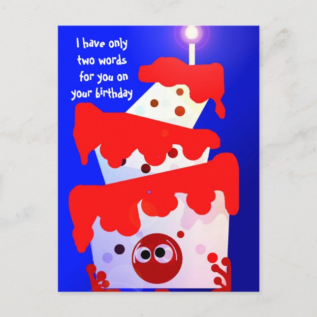 Postal Comer pastel (Anverso)