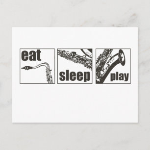 Postal Comer Sleep Play Sax