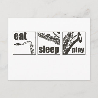 Postal Comer Sleep Play Sax