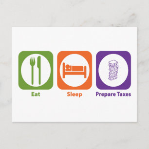 Postal Comer Sleep Preparar Impuestos