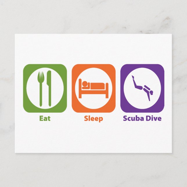 Postal Comer Sleep Scuba Dive (Anverso)