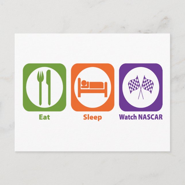 Postal Comer Sleep Watch NASCAR (Anverso)