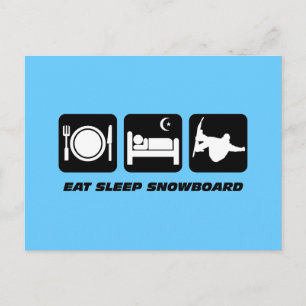 Postal comer snowboard de sueño
