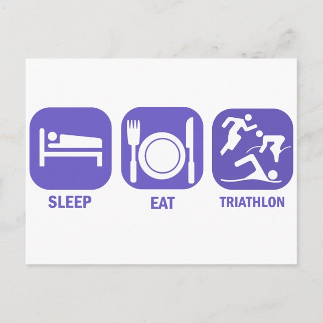 Postal Comer triatlón de sueño (Anverso)