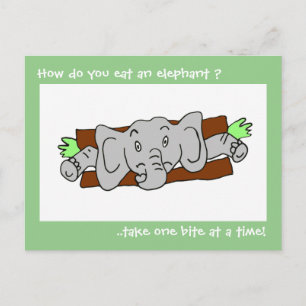 Postal Comer un sandwich de elefante