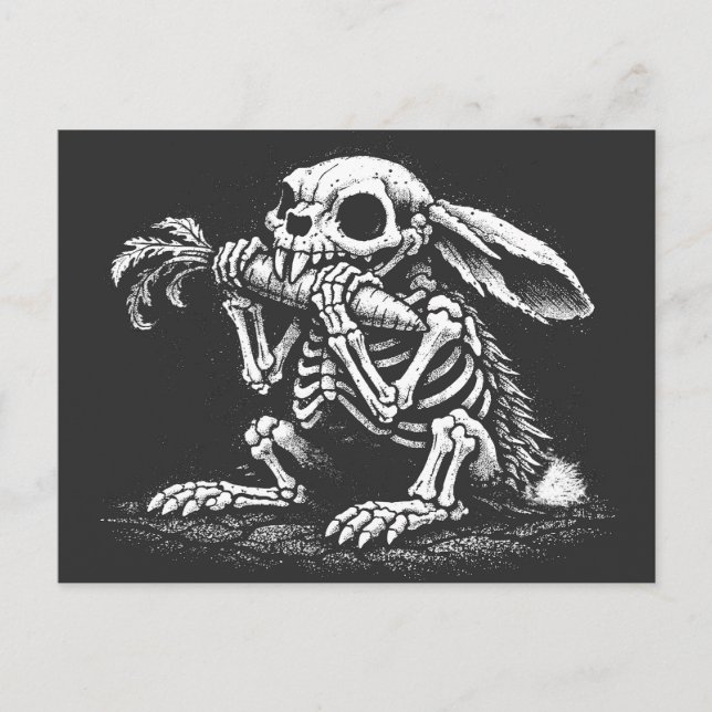 Postal Comer Verduras – Conejo Muerto por BurnsInHell (Anverso)