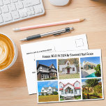 Postal Comercialización de fotos de la casa de huéspedes<br><div class="desc">Muestra tus anuncios vendidos en un collage de fotos de la casa en esta moderna postal de marketing y envíalo a clientes potenciales en tu área de propiedades. Personalizar con el nombre de su empresa inmobiliaria y datos de contacto en la parte posterior. Presenta a los nuevos clientes mostrando fotografías...</div>
