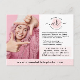 Postal Comercialización del logotipo de cámara de fotógra