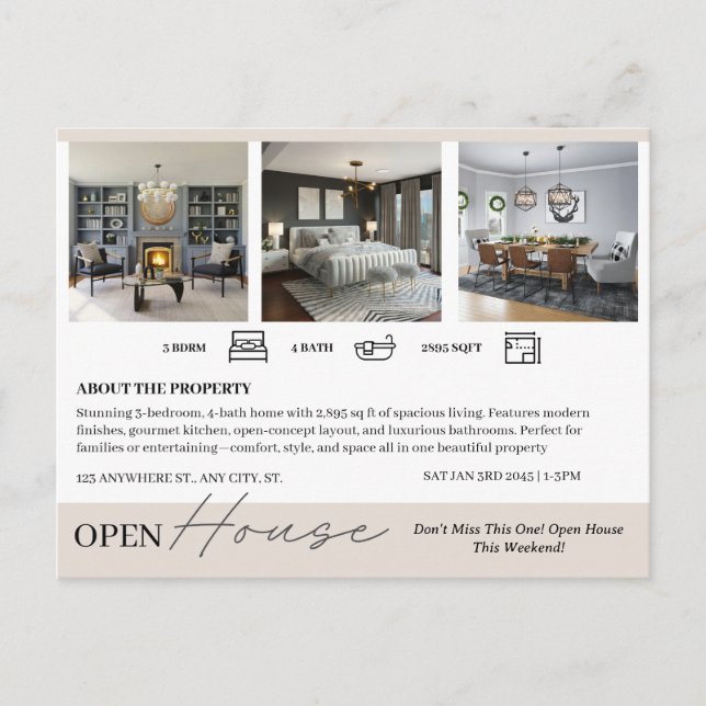 Postal Comercialización inmobiliaria al aire libre (Anverso)