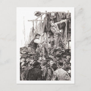 Postal Comerciantes Rivales En Lane De Petticoat