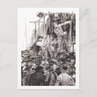 Postal Comerciantes Rivales En Lane De Petticoat