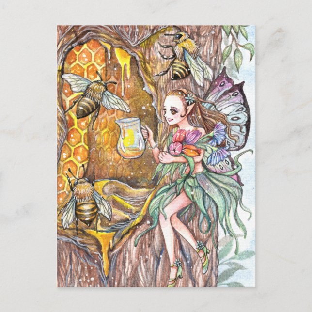 Postal Comercio de miel (Anverso)