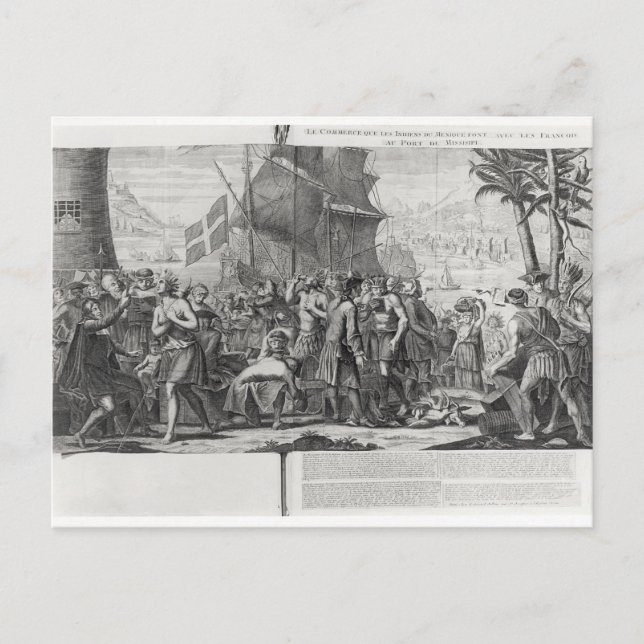 Postal Comercio entre indios mexicanos y franceses (Anverso)