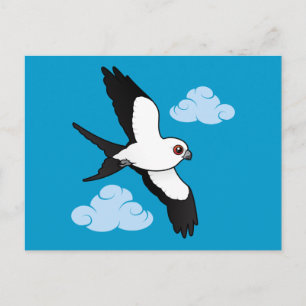 Postal Cometa de cola tragada en vuelo