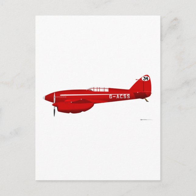 Postal Cometa DeHavilland DH-88 (Anverso)