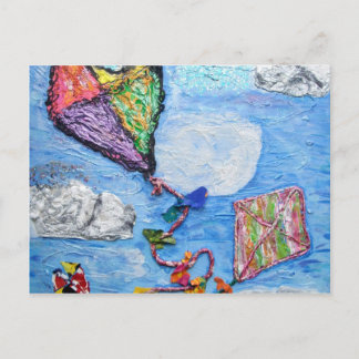 Postal cometas nubes y sueños