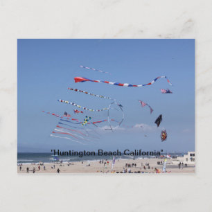 Postal Cometas volando en la playa