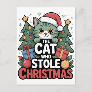 Postal Comfort Colors® Árbol de Navidad y Gato 2025