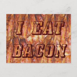Postal Comí Bacon Text con fondo