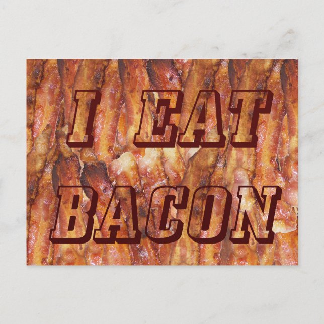 Postal Comí Bacon Text con fondo (Anverso)