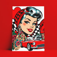 Comic Chica Retro Rockabilly