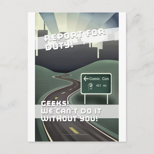 Postal Comic Con Movie Poster (Anverso)