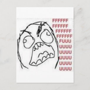 Postal Comic de la rabia de FU