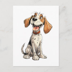 Postal Cómic divertido de un Beagle