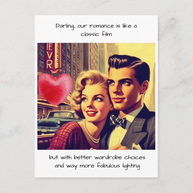 Postal Cómico retro gracioso (Anverso)