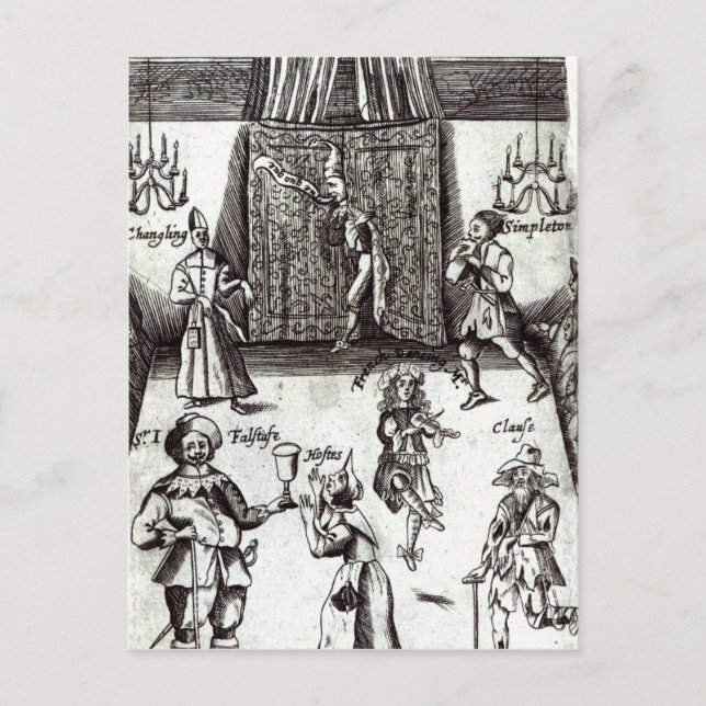 Postal Comics Actors in Performance, 1662 (Anverso)