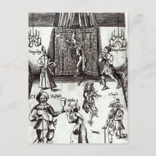 Postal Comics Actors in Performance, 1662