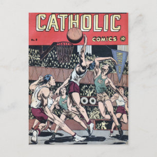 Postal Cómics católicos Baloncesto