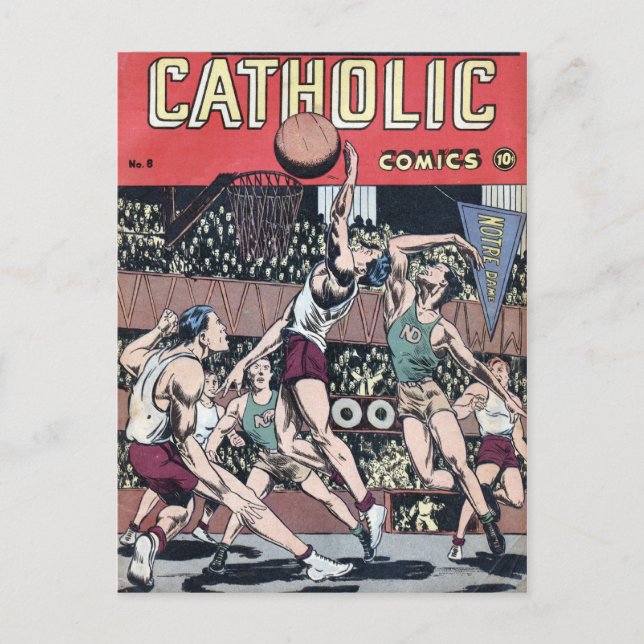 Postal Cómics católicos Baloncesto (Anverso)