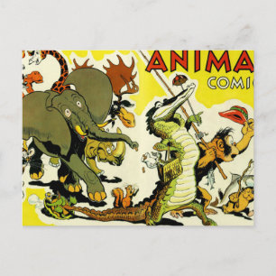 Postal Comics de animales