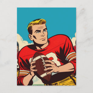 Postal Comics De Fútbol Retro
