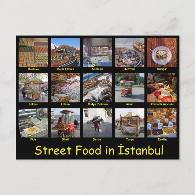 Postal Comida callejera en Estambul (Anverso)