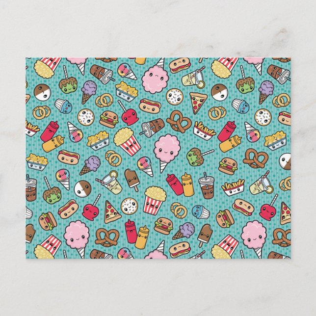 Postal Comida chatarra (Anverso)