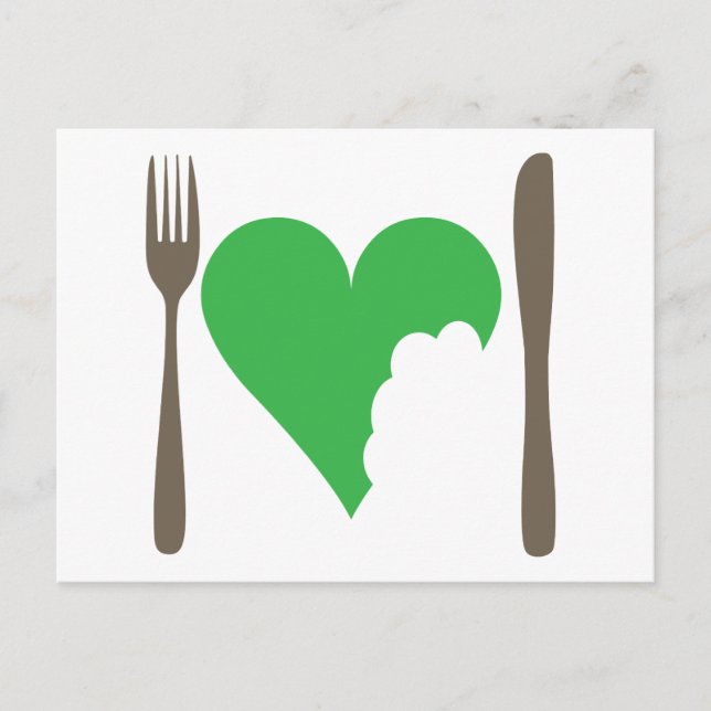 Postal Comida de amor, vegetación de amor (Anverso)