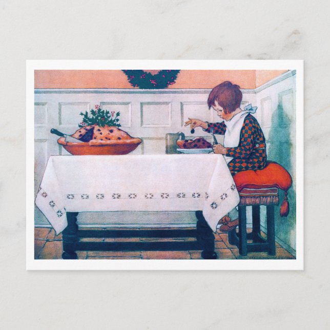 Postal Comida de navidades, Jessie Willcox Smith (Anverso)