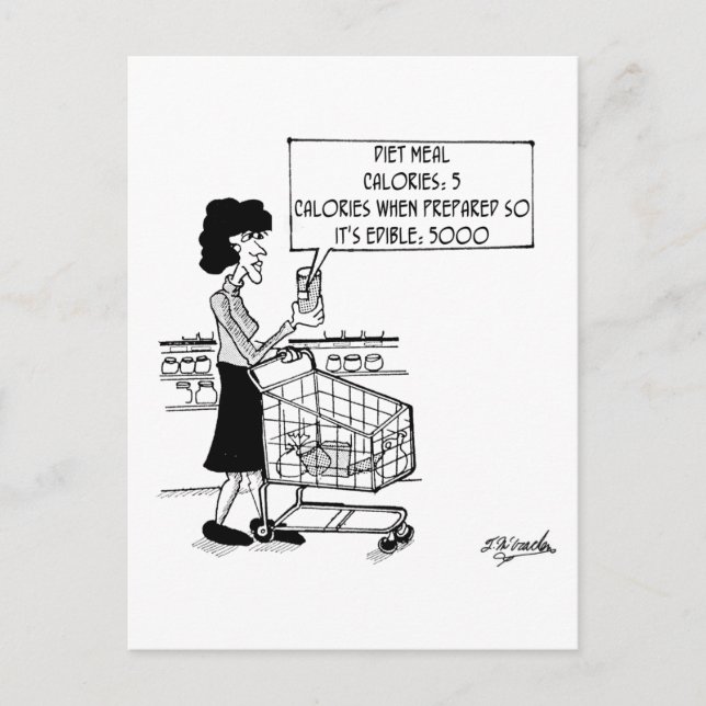 Postal Comida dietética incomestible tal como es (Anverso)
