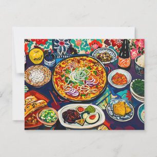 Postal Comida familiar