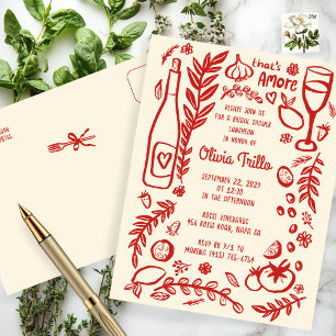 Postal Comida Italiana That's Amore Personalizado Despedi