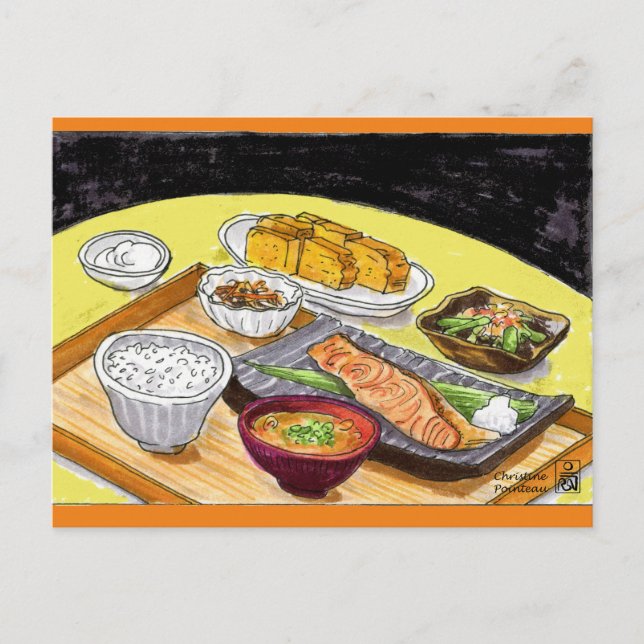 Postal Comida japonesa (Anverso)