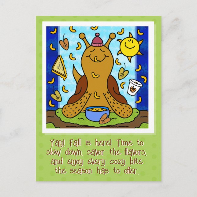 Postal Comida para Snack Feliz Caída Equinox (Anverso)